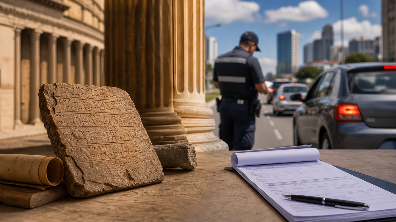 A Raiz Romana do Boleto: Por que a Multa de Trânsito Pesa no Bolso?