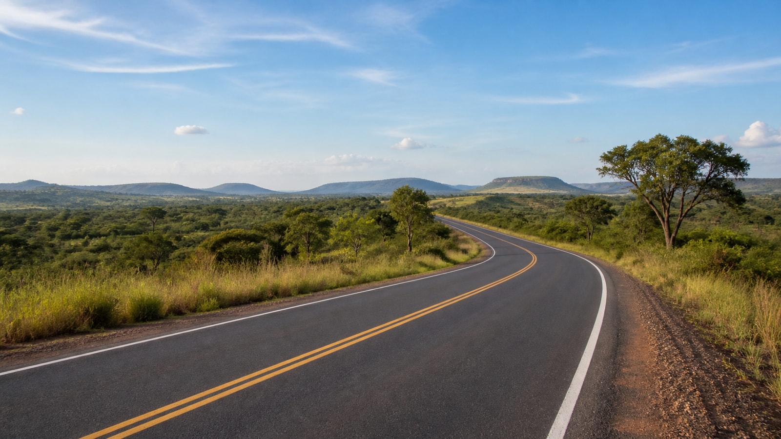 Ambientação sintética de uma rodovia estadual no Cerrado do Tocantins. Imagem de contexto, sem relação probatória com a implantação.
