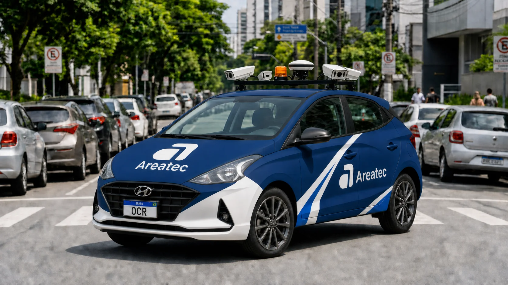 Veículo OCR da Areatec em cenário urbano