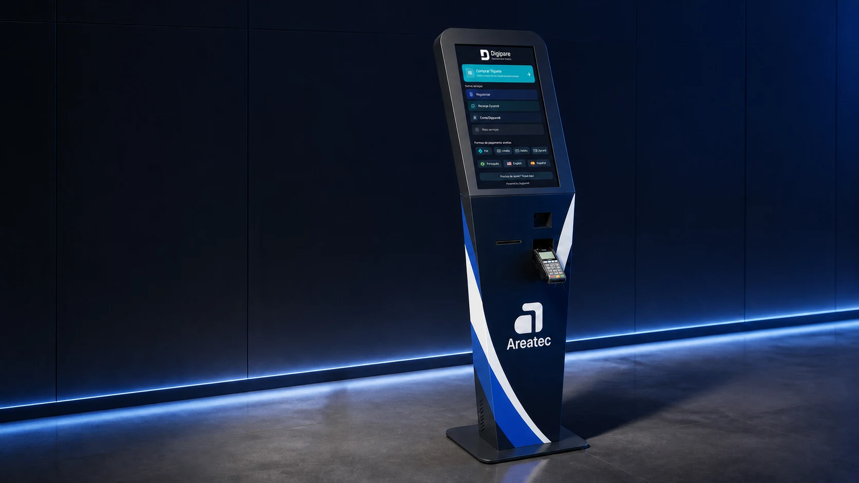 Totem Indoor Areatec de 21 polegadas com interface Digipare